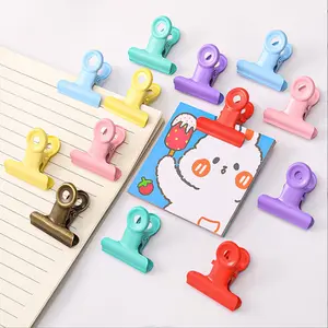 Factory Wholesale Metal Clip 31mm Color Paper Binder Clips Smooth Surface School Office Colorful Stationery Binder Clip