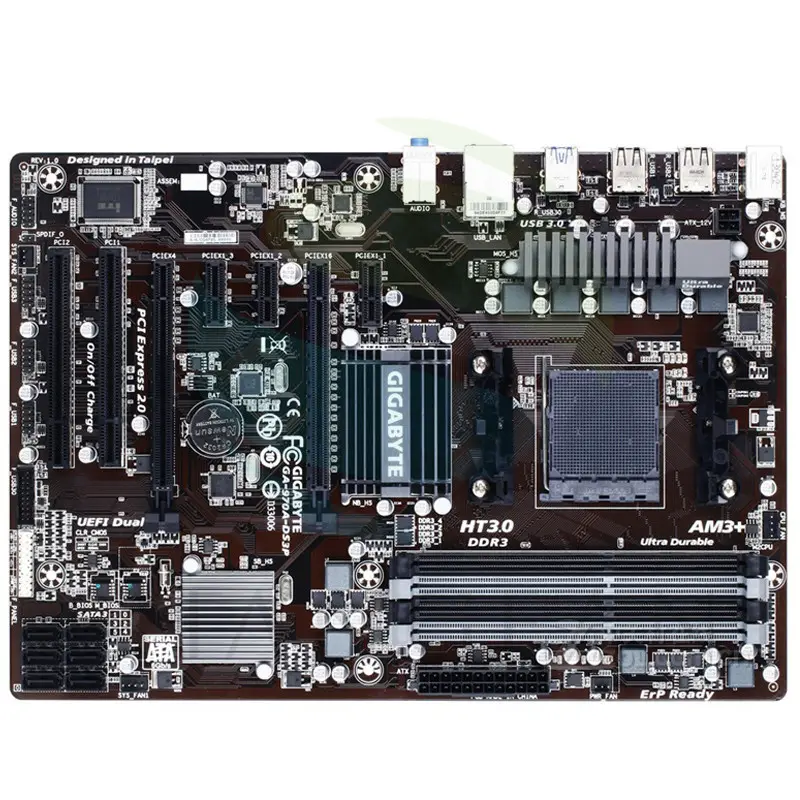 Motherboard Asli 970 GA-970A-DS3P Soket AM3/AM3 + DDR3 970A-DS3P Papan 32GB 970 Desktop Mainboard PC