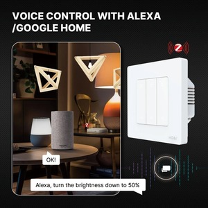 Interruptor de Luz Inteligente ZigBee Serie Star <span class=keywords><strong>Ring</strong></span> de MOES con Control por Aplicación, Compatible con <span class=keywords><strong>Alexa</strong></span> y Google Home, Regulador de Intensidad de 1-3 Canales - Product Image 4