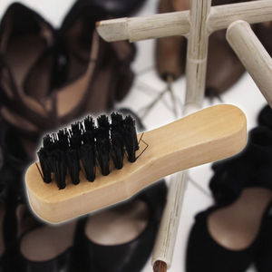 निर्माता थोक होको/ओएम मॉडल 100 जूता ब्रश लकड़ी का हैंडल नायलॉन पीपी ब्रिस्टल फ्लैट हेड सफाई धूल हटाने - Product Image 4