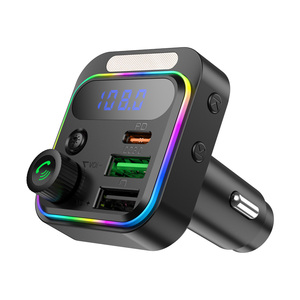 P17s pd20w QC3.0 siêu nhanh xe sạc hỗ trợ một cú nhấp chuột hiệu ứng âm thanh điều chỉnh bt5.3 FM Transmitter với ánh sáng đầy màu sắc - Product Image 6