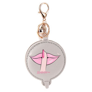 Nouveau brillant rose PU porte-clés mini miroir logo personnalisé vente d'usine mignon cadeau <span class=keywords><strong>pas</strong></span> <span class=keywords><strong>cher</strong></span> - Product Image 5