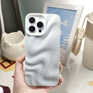 Popular 3D Water Ripple TPU Soft Mobile Phone Cover Morandi Color para iPhone XR XS Max X 7 8 Plus Cell Phone Case - Product Image 2