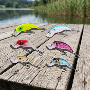 Ensemble de leurres de pêche durs en ABS et métal de 5,2 cm et 6,3 g avec yeux 3D, 5 couleurs, design bionique pour la pêche en rivière - Product Image 3