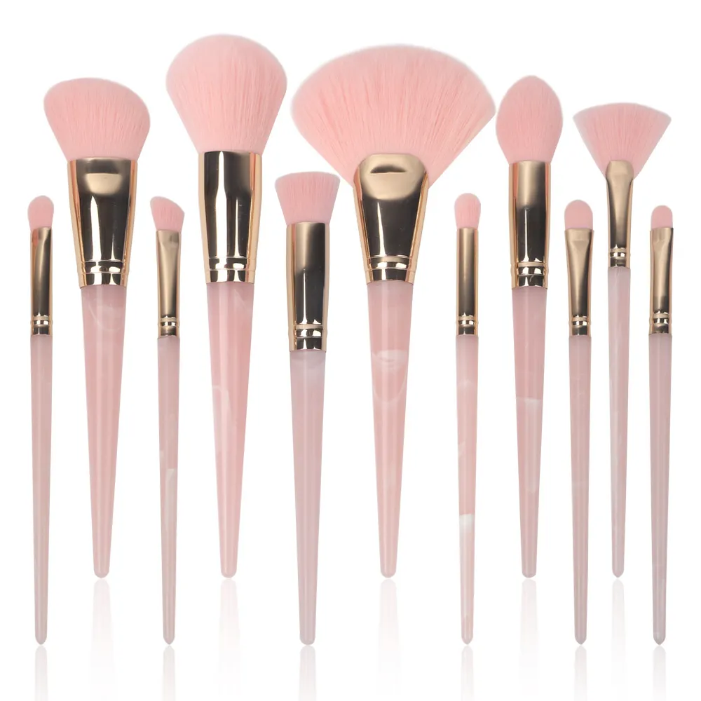 DIAS 11 Pcs Brush Makeup Eyeshadow Blush Custom Logo Professional Private Label Pink Custom Luxury Vegan Make up Brushes