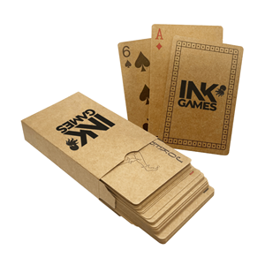 Set of 54 Brown Eco-Recycled Cartoon Shape UV Printed <b>Playing</b> <b>Cards</b> Promotional Toys Cardboard Box Paper Material Custom Logo - Product Image 1