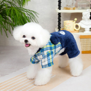 सिलाई भालू डिजाइन शरद ऋतु सर्दियों में चार पैरों वाले पालतू कुत्ते के कपड़े नए जोड़े - Product Image 2