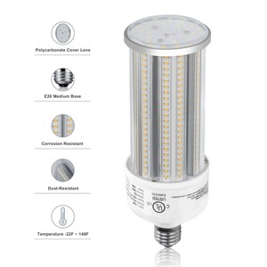 Bombillas LED de Repuesto Tipo Corn, 36W, 5000K, E26/E39, 100-277VAC, para Exteriores, Estacionamientos, Almacenes, Iluminación Interior - Product Image 2