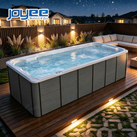 Piscine de nage extérieure de 5,8 m pour jardin et cour arrière, piscine moderne extérieure JOYEE, piscine de massage extérieure