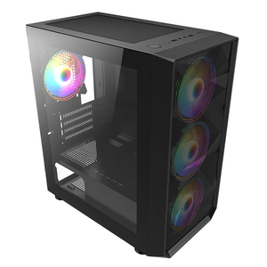 X06 Micro ATX Pc boîtier en verre trempé Torres Y Cajas <span class=keywords><strong>De</strong></span> <span class=keywords><strong>La</strong></span> Computadora boîtiers d'ordinateur <span class=keywords><strong>de</strong></span> jeu avec tours intermédiaires en métal - Product Image 4