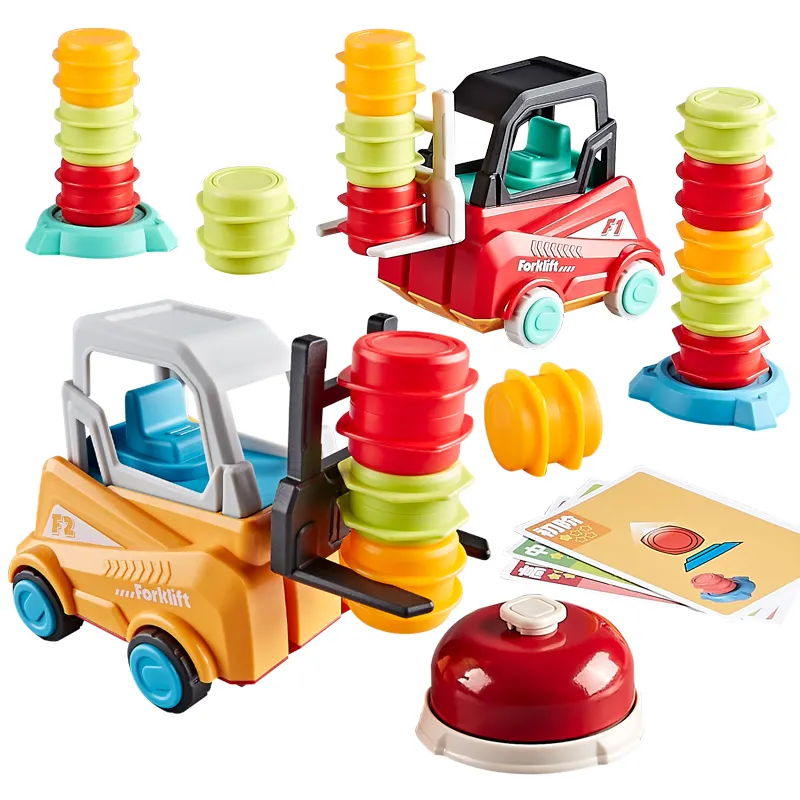 2024 erken eğitim istifleme oyunu oyuncak seti çocuk Forklift renk biliş öğretici oyuncaklar yeni oynanabilir eğitim oyunları oyna