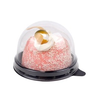 Mini boîte en plastique pour petits gâteaux, dôme, pâtisserie, gâteau de lune, Muffins, emballage Blister, boîte ronde