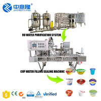 Machine linéaire de remplissage scellage automatique de yaourt de tasse en plastique de litchi d'eau/jus/crème glacée à prix d'usine de vente chaude