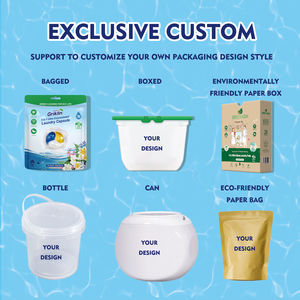 Capsules de <span class=keywords><strong>lessive</strong></span> biodégradables écologiques, film PVA soluble dans l'eau, gel désodorisant, parfum fleur de cerisier, 2 en 1 - Product Image 4