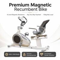 Bicicleta Reclinada Magnética 301R para Gimnasio en Casa, con Pantalla LCD Comercial, Resistencia Ajustable, Bicicleta de Spinning para Ejercicio Cardiovascular Diario y Desarrollo Muscular
