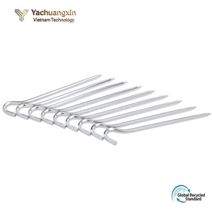 Stainless Steel Tent Pegs 7-Pack Outdoor Camping <b>Ground</b> <b>Stakes</b> All Seasons Use - Product Image 3