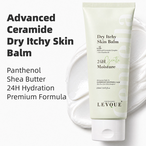 Baume pour peaux sèches et irritées OEM, complexe avancé de céramides, beurre de karité, acide hyaluronique, hydratation 24h, sans parfum, non gras, soin du corps - Product Image 1