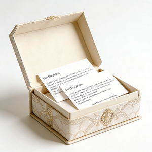 Tarjetas de Agradecimiento Personalizadas para Redes Sociales con Detalles <span class=keywords><strong>en</strong></span> Oro Blanco y <span class=keywords><strong>Cupón</strong></span> de Descuento del 20% - Product Image 4