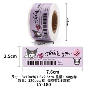 Giá rẻ chất lượng cao tùy chỉnh Vòng Vinyl dính nhãn dán cuộn phim hoạt hình không thấm nước in ấn dễ thương <span class=keywords><strong>Hologram</strong></span> - Product Image 4