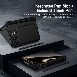 Premium Spray Paint Hard PC Card <b>Holder</b> Hinge Fold Phone Case for <b>iPhone</b> DUO Anti Scratch Tempered Glass Screen Stylus Cover - Product Image 5
