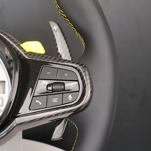 Setir Kemudi Kulit Jahitan Kuning Kustom untuk Bmw F44 F80 M3 G30 540i M4 2015 - Product Image 6