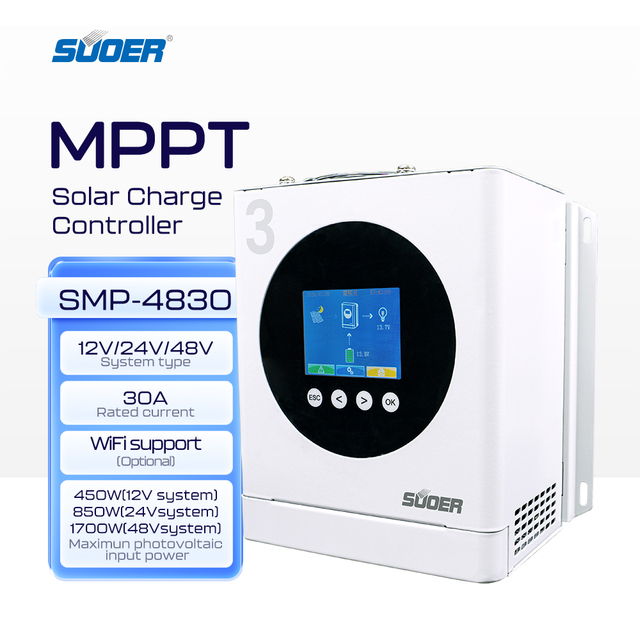 Super SMP-4830 30A MPPT Solar Controller with WIFI Option for Lighting Control