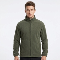 Veste en polaire 100% polyester pour hommes, tenue chaude, respirante et grande taille, en micro polaire d'hiver