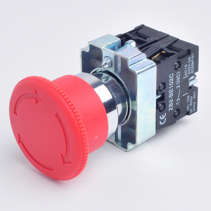 Botón de Paro de Emergencia XB2-BS542, 30mm 40mm 60mm, Cabeza de Hongo Roja, Autobloqueante, 1NO1NC, Metal y Plástico para Máquinas - Product Image 6