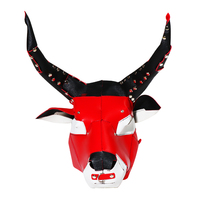BDSM Bondage Cuir Métal Capuche de vache intégrale pour la tête Jouet sexuel Bondage pour couples Noir Rouge Étanche Jeu SM