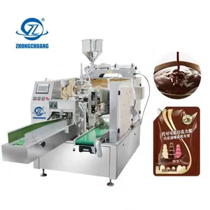 Filling Mayonnaise Sachet Plastic Stand Up Pouches Premade Spout Bag Doypack Fruit Juice Oil Chocolate Sauce Packaging Machine