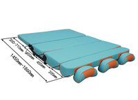 Siège de lit pliable de luxe à 3 positions pour Volkswagen Transporter/Crafter, inclinable à plat, 1,86 m de long