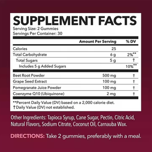 Oem ODM hữu cơ màu Đỏ củ cải đường Gummies tự nhiên chế độ ăn uống bổ sung cho người lớn thúc đẩy tiêu hóa củ cải gốc vitamin - Product Image 2