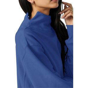 Sweat-shirt à col roulé oversize pour femme, pull à manches longues, hauts décontractés, anti-rides, tricoté en polyester - Product Image 4