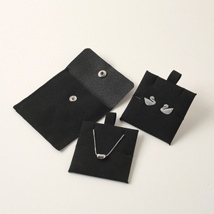 Pochette à bijoux en microfibre de qualité supérieure, impression personnalisée, pochettes cadeaux en velours, enveloppe à rabat avec logo imprimé, insert en relief - Product Image 6