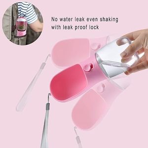 ขวดน้ำและภาชนะใส่อาหารสุนัขแบบพกพา 2-in-1 ป้องกันการรั่วซึม สำหรับเดินทาง พกพาสะดวก เหมาะสำหรับการเดินและเดินป่า ปลอดสาร BPA ทนความร้อนสูง - Product Image 4