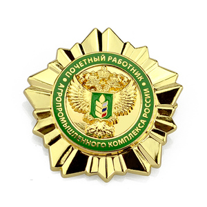 Die Cast Quân Sự Huy Hiệu Quân Đội Cảnh Sát Trưởng Sao Tùy Chỉnh Men Kim Loại Huy Hiệu - Product Image 2