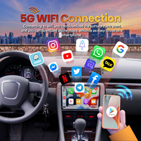Autoradio Android 9 pouces pour Audi A4 2000-2009 4 Go + 64 Go CarPlay sans fil Navigation GPS Stéréo