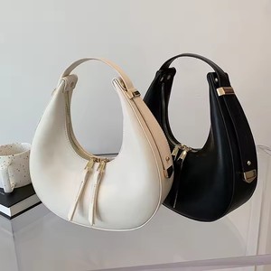 Fashion Design Tote Bags for Women Luxury Half Moon Hobo Bag Lady Brand Shoulder Bags PU Leather Armpit Clutch Handbag and <b>Purse</b> - Product Image 1
