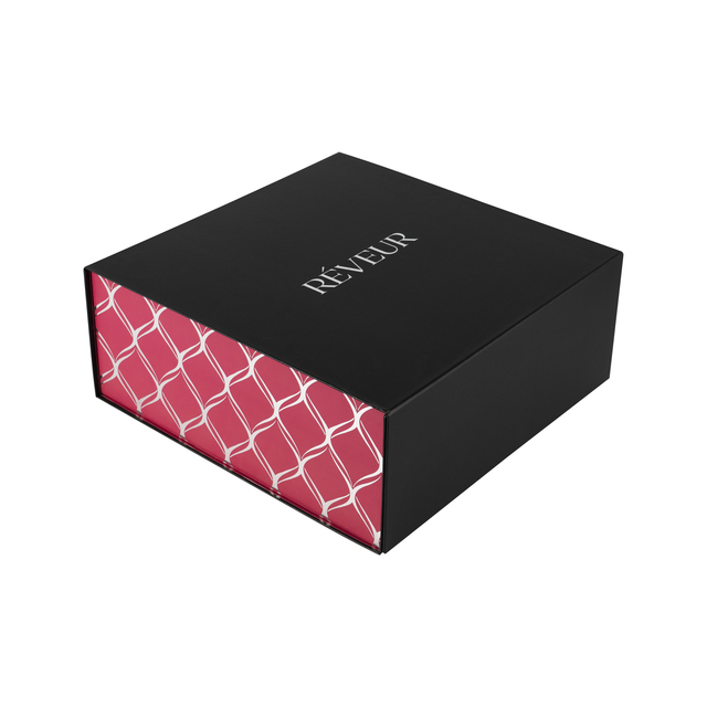 Luxury Custom Foldable Black Paper Box Cardboard Hamper Gift  Magnetic Boxes