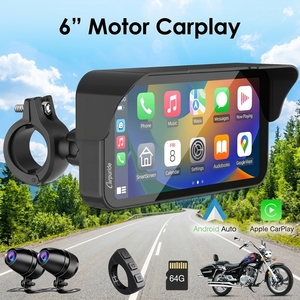Carpuride W603D จอ 6.3 นิ้ว ระบบนำทาง GPS สำหรับมอเตอร์ไซค์ รองรับ Carplay ระบบ Android 2G 128M ไร้สาย Apple Carplay และ Android Auto หน้าจอสัมผัส 2 - Product Image 1