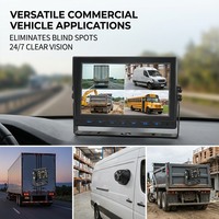 Système de moniteur IPS 9 pouces à haute luminosité 700 nits | Enregistreur DVR 4 canaux pour camion avec enregistrement de stationnement 1080P et système de caméra de recul 256 Go SD