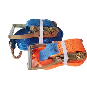 Heavy Duty Cargo Transport Ratchet Straps Load Tension Lashing Belt Tie Down Strap 5T 10M Cargo Lashing Strap CE Ceinture ZS