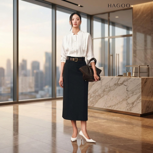 กระโปรงทรงเอ midi ผ้าไหมซาตินหรูหรา รุ่น CV797 สำหรับผู้หญิง เอวสูง ทรงพลิ้ว เหมาะสำหรับใส่ทำงาน พร้อมส่ง - Product Image 1
