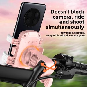Penyangga Ponsel Sepeda Pelindung Matahari Anti Air |   Kunci 6-Cakar Anti-Goyang |   360 °   Dudukan Motor Putar |   YC06K Penyangga Universal Lucu - Product Image 3