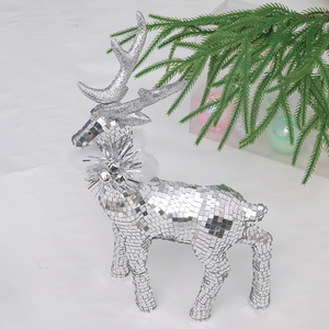 Figura de Ciervo Brillante con Lentejuelas, Decoración Navideña para Interiores, Juguete Navideño - Product Image 1