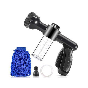 Foam Water Gun <b>Set</b> Adjustable <b>Spray</b> Car Wash Cleaning Tool Kit Plastic Black - Product Image 1