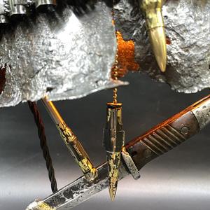 第二次世界大戦ヘルメットランプ-樹脂クラフトデスクライト、軍事戦争遺物記念品ホームオフィス装飾用ギフト - Product Image 4