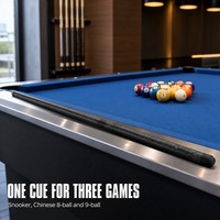 Queue de billard en fibre de carbone B2-12 1470mm 19oz, joint en acier inoxydable 1/2, pour Snooker, Billard chinois 8 boules, 9 boules, vente en gros