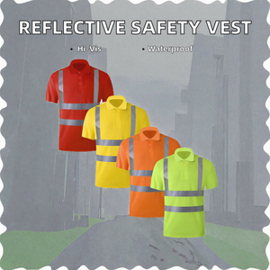 OEM ODM <b>Reflective</b> Traffic Safety Vest Customized Polyester <b>Material</b> with Logo From Chinese Factory - Product Image 2