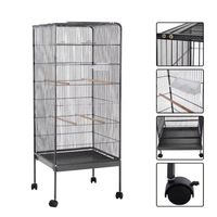 Grande cage à oiseaux en métal et fer de luxe du fabricant 100x78x172cm volière portable à motifs d'animaux de compagnie de style moderne
